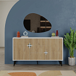 Комод с 3-мя дверцами и выдвижным ящиком цвета светлый дуб SPARK CONSOLE WHITE варинант исполнения - 1 | Loft Concept в Орле