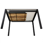 Стол обеденный раздвижной с прямоугольной столешницей на четырех черных ножках Blair варинант исполнения - 5 | Loft Concept в Орле