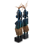 Комплект из 2-х деревянных статуэток Asmat Statuettes Dark Blue варинант исполнения - 2 | Loft Concept в Орле