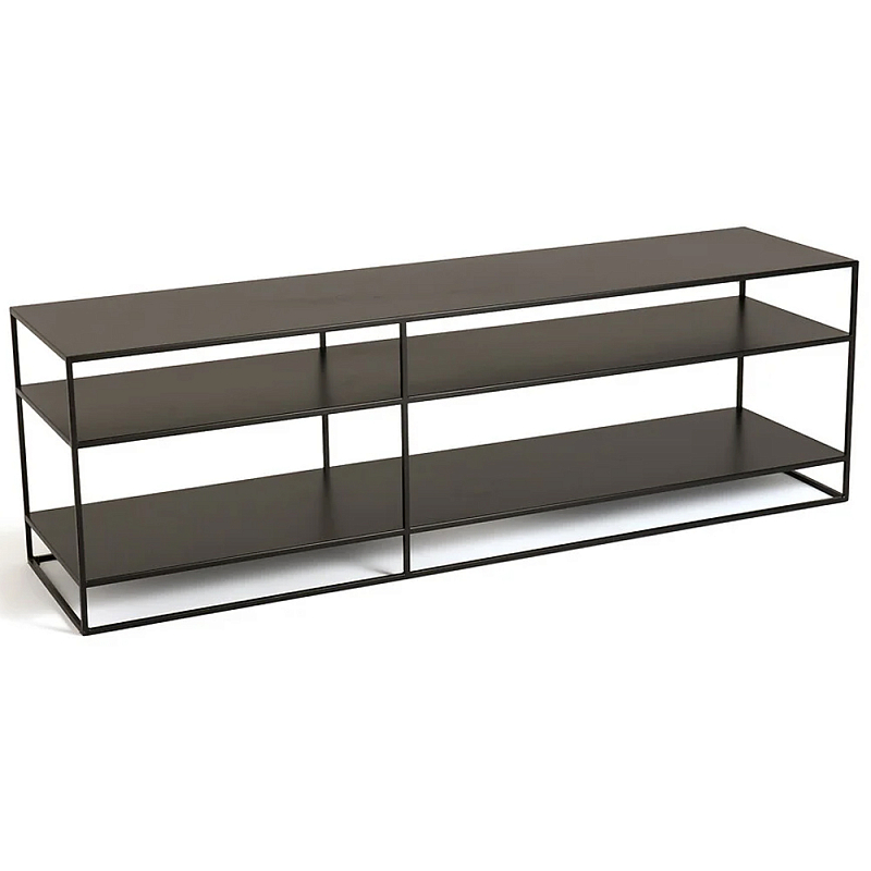 ТВ-тумба стальная с полками Chad TV-Stand Черный ТВ-тумба стальная с полками Chad TV-Stand Черный в Орле | Loft Concept