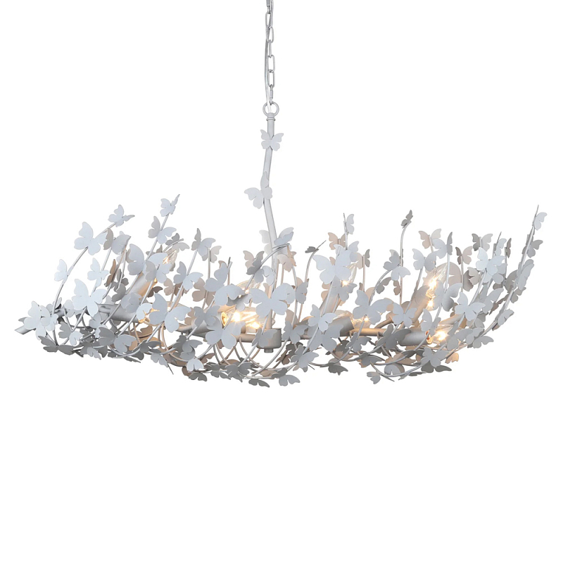 Люстра с абажуром оформленным в виде стаи бабочек Eternal Butterflies Золотой Серебряный в Орле | Loft Concept 