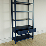 Стеллаж Elsa Dreams Blue со стеклянными полками и ящиком варинант исполнения - 3 | Loft Concept в Орле