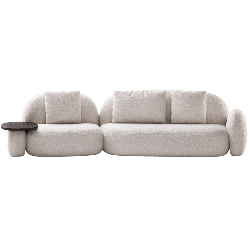 Модульный Диван Orus с овальным столиком  Молочный Орех в Орле | Loft Concept 