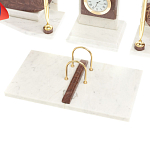 Настольный письменный набор из мрамора и лемезита с гербом и флагом России Marble Accessory варинант исполнения - 4 | Loft Concept в Орле