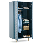 Шкаф двухдверный Scale Ornament Blue Wardrobe варинант исполнения - 5 | Loft Concept в Орле