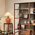 Стеллаж деревянный с полками для хранения Moon Walnut Furniture варинант исполнения - 2 | Loft Concept в Орле