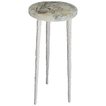 Круглый журнальный столик со столешницей из эпоксидной смолы Epoxy Resin Flowers Coffee Table варинант исполнения - 1 | Loft Concept в Орле