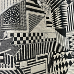 Мебельная ткань Шенилл черно-белый принт 280 см T3-44 варинант исполнения - 2 | Loft Concept в Орле