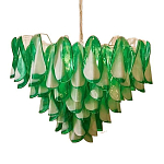 Люстра из стеклянных зеленых лепестков Petalled Illuminator варинант исполнения - 1 | Loft Concept в Орле