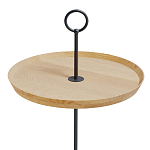 Pin журнальный столик с кольцом из натурального дуба и бетона варинант исполнения - 1 | Loft Concept в Орле