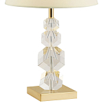 Настольная лампа с абажуром и основанием из хрусталя Neri Crystal Cubes Gold Table Lamp варинант исполнения - 2 | Loft Concept в Орле