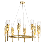 Люстра подвесная круглая с 8-ю цилиндрическими плафонами из стекла LIAISON варинант исполнения - 4 | Loft Concept в Орле