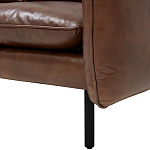 Трехместный кожаный диван на ножках темно-коричневый Tailler Sofa Brown варинант исполнения - 4 | Loft Concept в Орле
