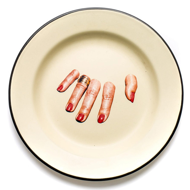 Тарелка Seletti Fingers Бежевый Мульти Тарелка Seletti Fingers Бежевый Мульти в Орле | Loft Concept
