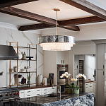 Люстра круглая с подвесками из текстурированного стекла молочного цвета Hinkley варинант исполнения - 8 | Loft Concept в Орле