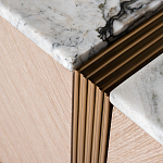 Тумба под телевизор с мраморной столешницей Uniqueness Marble варинант исполнения - 3 | Loft Concept в Орле