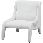 Дизайнерское кресло белое в мягкой велюровой обивке Granger Armchair White варинант исполнения - 1 | Loft Concept в Орле