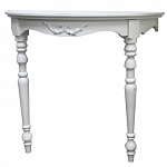 Консоль настенная полукруглая из массива бука с легкими потертостями White Provence варинант исполнения - 1 | Loft Concept в Орле