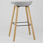 Барный стул на ножках из натурального дерева Boras Grey варинант исполнения - 5 | Loft Concept в Орле