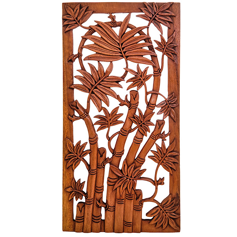 Панно из дерева Bamboos Panel With Trees Коричневый в Орле | Loft Concept 