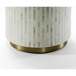 Круглый приставной столик с инкрустацией RADIAL BONE INLAY SIDE TABLE варинант исполнения - 2 | Loft Concept в Орле