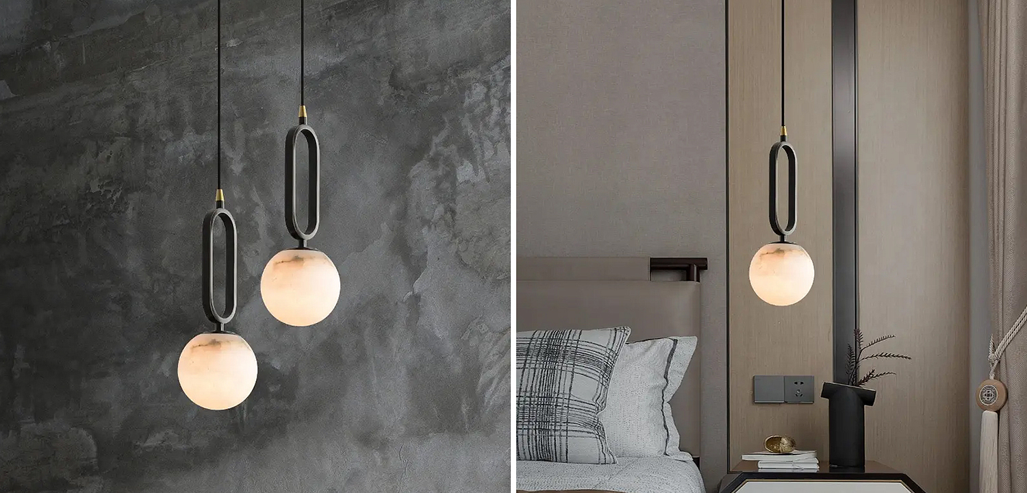 Подвесной светильник Reine Marble Hanging Lamp Подвесной светильник Reine Marble Hanging Lamp - Loft-Concept в Орле