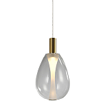 Подвесной светильник со стеклянным плафоном в форме капли NAOMI drop transparent glass варинант исполнения - 1 | Loft Concept в Орле