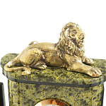 Настольный письменный набор из змеевика и бронзы с декором в виде льва Successful Leader варинант исполнения - 3 | Loft Concept в Орле