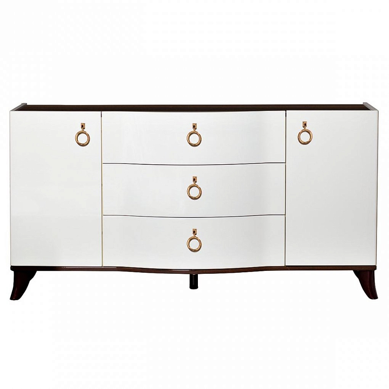 Комод White Classic Белый Золотой Белый Коричневый Комод White Classic Белый Золотой Белый Коричневый в Орле | Loft Concept