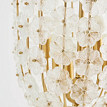 Подвесной светильник декорированный цветами из стекла Lightness of Flowers варинант исполнения - 2 | Loft Concept в Орле