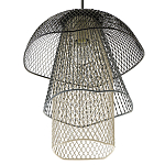 Подвесной светильник Black Grey Mesh Tube Lampshade Hanging Lamp варинант исполнения - 4 | Loft Concept в Орле