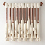 Плетеное настенное украшение с кистями Caballo Wall Hanging варинант исполнения - 3 | Loft Concept в Орле