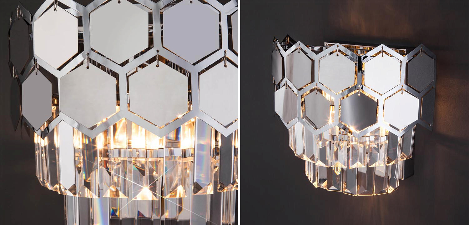 Бра Hanging Hexagon Moira Sconce chrome Бра Hanging Hexagon Moira Sconce chrome - Loft-Concept в Орле