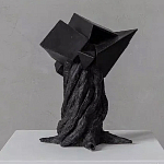 Скульптура «Окаменелый рост», Черный объект варинант исполнения - 2 | Loft Concept в Орле