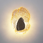 Бра с волнообразным стеклянным плафоном и вставкой из мрамора Liquid Stone варинант исполнения - 8 | Loft Concept в Орле