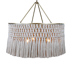 Люстра круглая плетеная с бахромой Wicker Tassel Chandelier варинант исполнения - 1 | Loft Concept в Орле