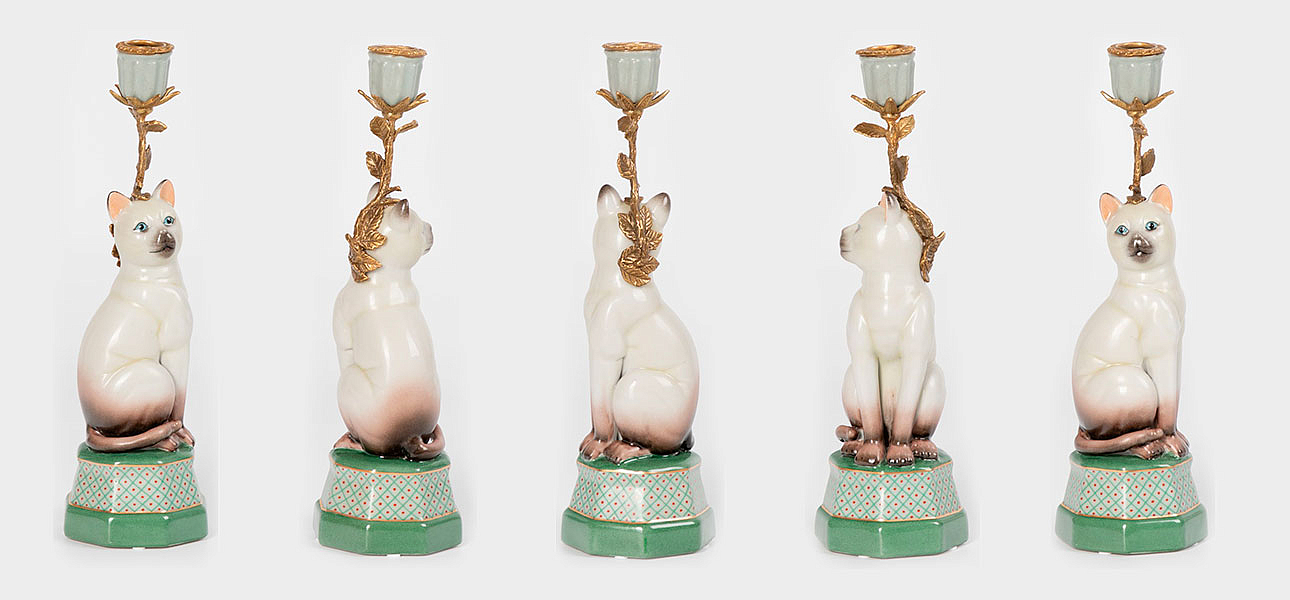 Подсвечник фигурка Кошка Candlestick cat Подсвечник фигурка Кошка Candlestick cat - Loft-Concept в Орле
