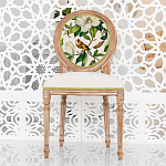 Стул бежевый из натурального бука с изображением птицы в саду Blooming Colored Birds варинант исполнения - 3 | Loft Concept в Орле