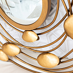 Зеркало в круглой раме украшенной раковинами с жемчугом Pearl in the Gleam варинант исполнения - 3 | Loft Concept в Орле