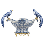 Фарфоровая чаша с птицами Blue and White варинант исполнения - 1 | Loft Concept в Орле