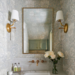 Зеркало прямоугольное в фактурной золотой раме Reflective Fabric варинант исполнения - 2 | Loft Concept в Орле