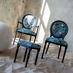 Полукресло из массива бука бирюзовое с изображением птиц и цветов Turquoise Chinoiserie Garden Chair варинант исполнения - 7 | Loft Concept в Орле