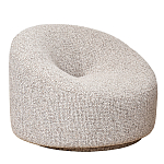 Кресло вращающееся круглой формы из серого шенилла Favorite Vacation Place варинант исполнения - 4 | Loft Concept в Орле