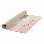 Ковер из хлопка с абстрактным принтом бежевого цвета Elysian Flow Blush варинант исполнения - 2 | Loft Concept в Орле