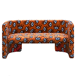 Акцентный Двухместный Диван Leela Оранжевый Орнамент варинант исполнения - 3 | Loft Concept в Орле