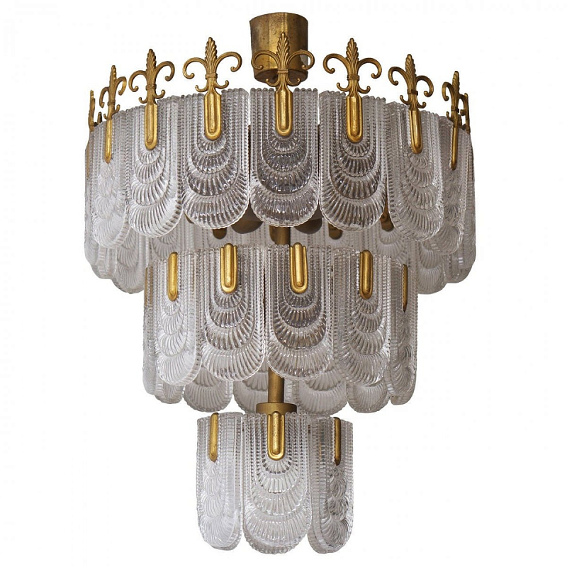 Люстра Large Art Deco Murano Kaiser Leuchten Chandelier Латунь Люстра Large Art Deco Murano Kaiser Leuchten Chandelier Латунь в Орле | Loft Concept