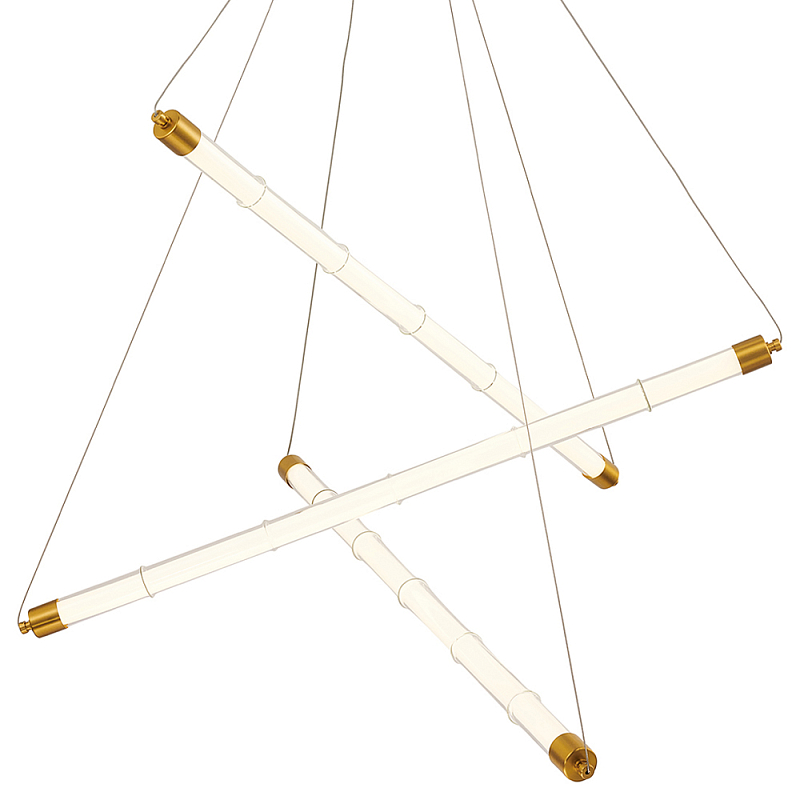 Светодиодная люстра Trumpet Tube Brass  Латунь Белый в Орле | Loft Concept 