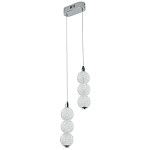 Подвесной светодиодный светильник с 2-мя плафонами Crystal Globule Hanging Lamp Chrome варинант исполнения - 2 | Loft Concept в Орле