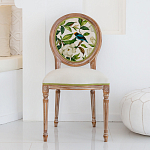 Стул бежевый из натурального бука с изображением птиц и цветов Blooming White Magnolias варинант исполнения - 3 | Loft Concept в Орле