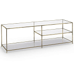 ТВ-тумба из стекла и металла Tingey Metal Glass TV Stand варинант исполнения - 2 | Loft Concept в Орле